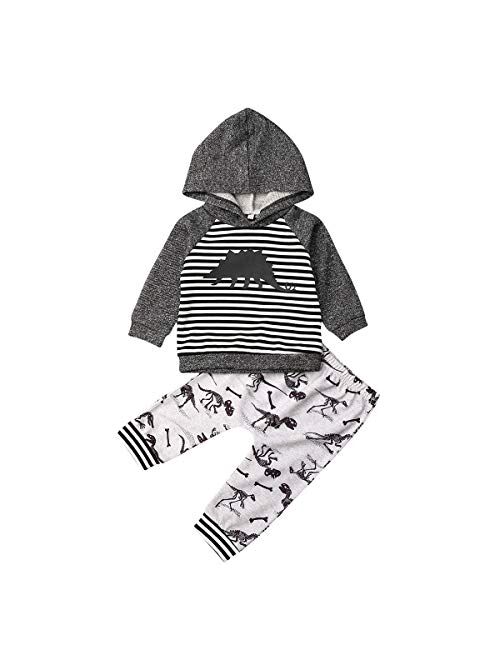 Ma&Baby Toddler Infant Baby Boy Girls Clothes Hoodie Fall Winter Sweatsuit Pants Gender Neutral Long Sleeve Outfit Set