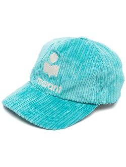 logo-embroidered ribbed cap
