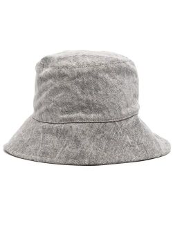 acid-wash denim bucket hat