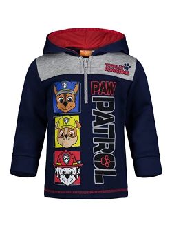 Nickelodeon Paw Patrol Rubble Marshall Chase Fleece Half Zip Hoodie Toddler to Big Kid