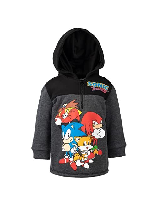 SEGA Sonic the Hedgehog Fleece Half Zip Hoodie Toddler to Big Kid