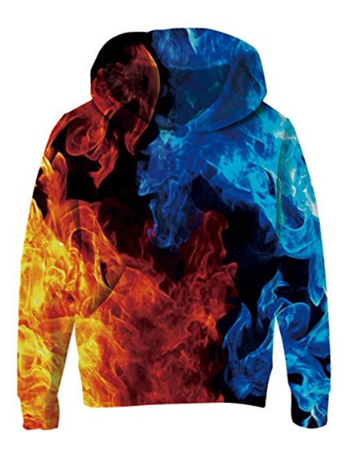 UNICOMIDEA Unisex Hoodies for Kids 3D Prints Sweatshirts Pullover with Pocket for 7-15 Years