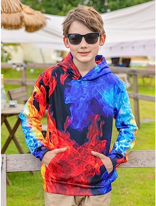 UNICOMIDEA Unisex Hoodies for Kids 3D Prints Sweatshirts Pullover with Pocket for 7-15 Years