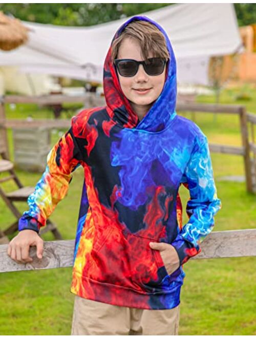 UNICOMIDEA Unisex Hoodies for Kids 3D Prints Sweatshirts Pullover with Pocket for 7-15 Years