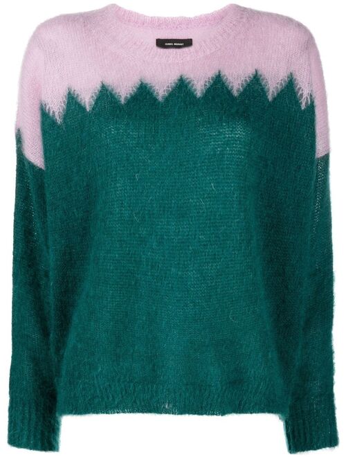 Isabel Marant zig-zag round neck jumper