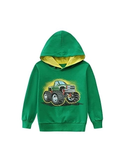 Cm-Kid Boys Sweatshirts Dinosaur Hoodie Tops Toddler Hooded T-Shirts Casual Hoodies Long Sleeve Outdoor Outfit