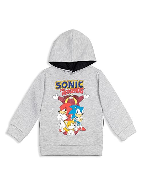 SEGA Sonic the Hedgehog Knuckles Tails Sonic The Hedgehog Fleece Pullover Hoodie Toddler to Big Kid