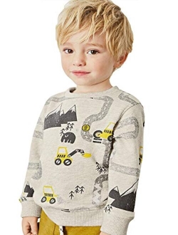 Bumeex Baby Toddler Boy's Cotton Crewneck Long Sleeve Sweatshirt 1-7T