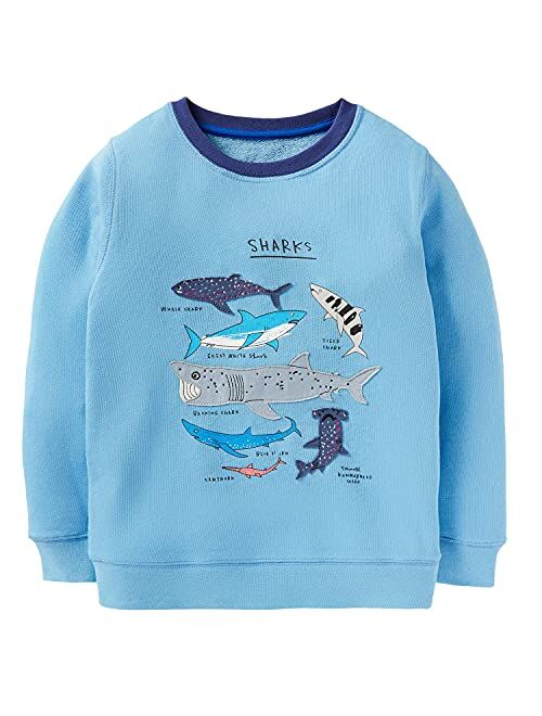 Bumeex Baby Toddler Boy's Cotton Crewneck Long Sleeve Sweatshirt 1-7T