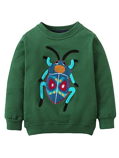 Bumeex Baby Toddler Boy's Cotton Crewneck Long Sleeve Sweatshirt 1-7T