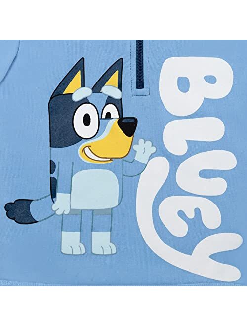 Bluey Fleece Half Zip Hoodie Toddler to Big Kid