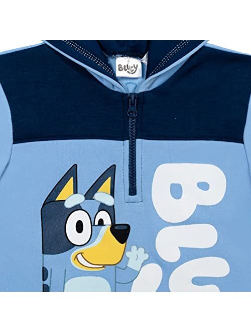 Bluey Fleece Half Zip Hoodie Toddler to Big Kid