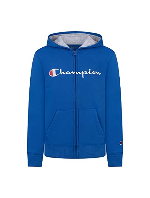 Champion Boys Fleece Hooded Zip Up Sweatshirt Hoody Kids Clothes