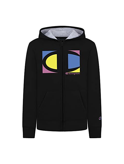 Champion Boys Fleece Hooded Zip Up Sweatshirt Hoody Kids Clothes