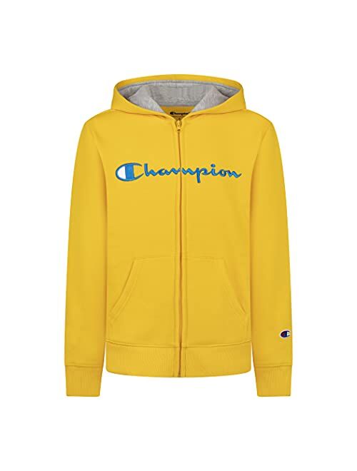 Champion Boys Fleece Hooded Zip Up Sweatshirt Hoody Kids Clothes