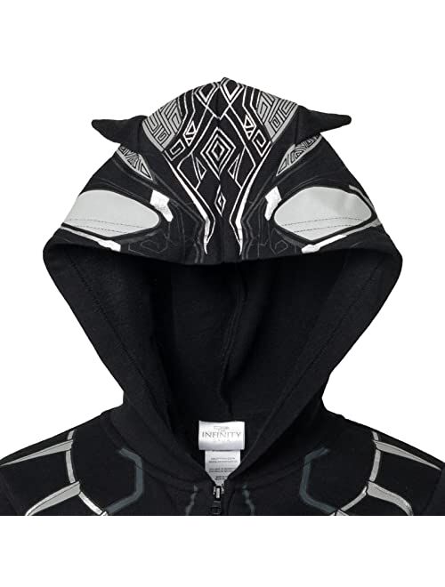 Marvel Avengers Black Panther Cosplay Zip Up Hoodie Toddler to Big Kid