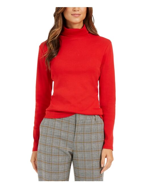 CHARTER CLUB Women's Pima Turtleneck Top, Created for Macy's