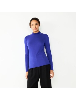 Long Sleeve Fitted Turtleneck Top