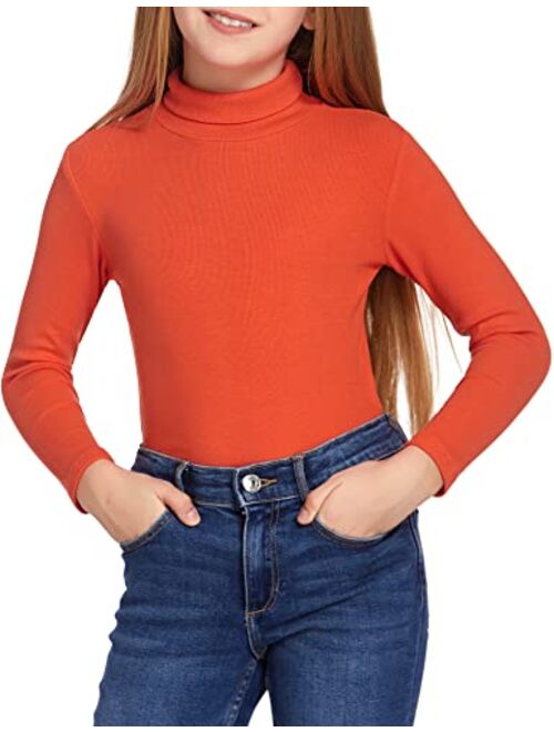 Arshiner Girls Turtleneck Sweater Kids Casual Long Sleeve Knit Pullover Tops