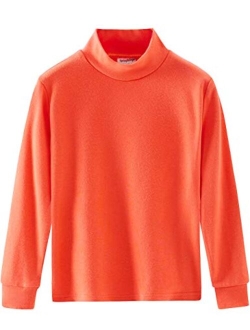 Spring&Gege Little & Big Kids Soft Cotton Long Sleeve Mock Turtleneck Shirts