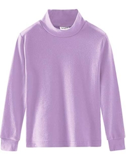 Spring&Gege Little & Big Kids Soft Cotton Long Sleeve Mock Turtleneck Shirts