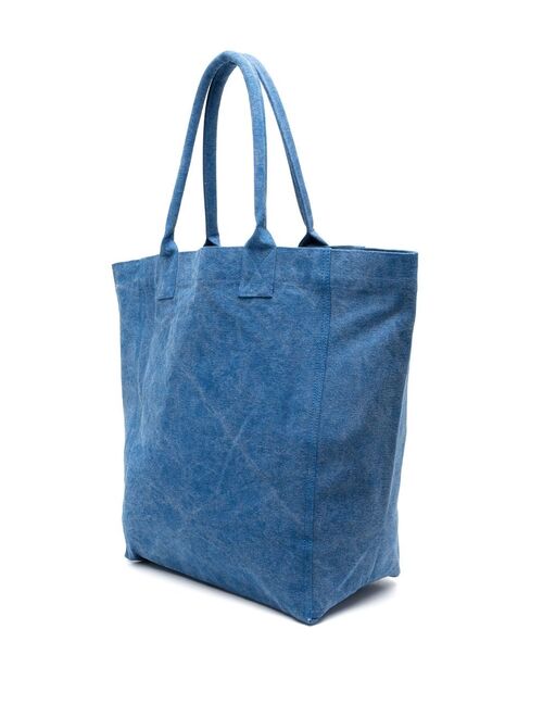 logo-print tote bag