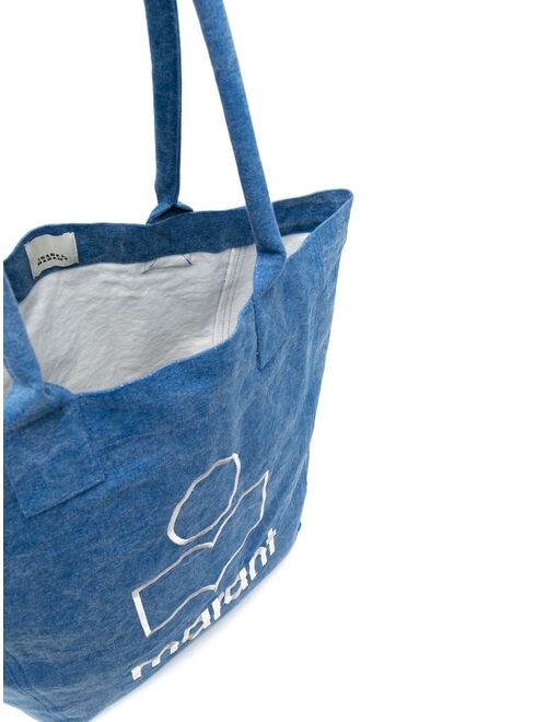 logo-print tote bag