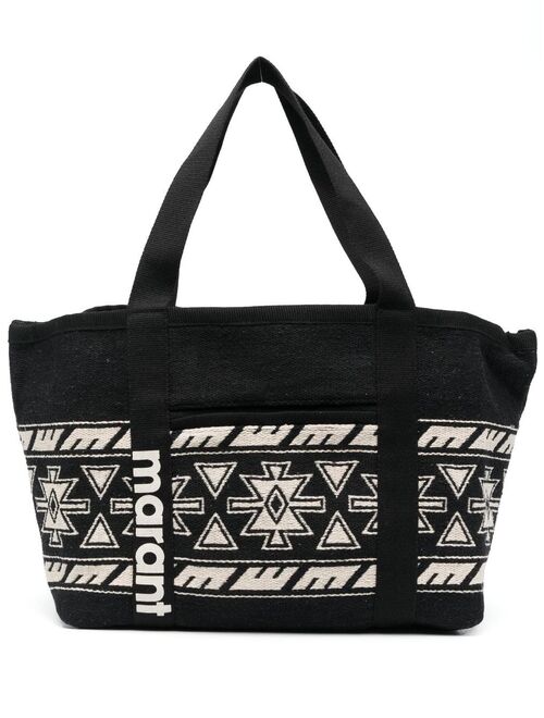 Isabel Marant Darwen graphic-jacquard tote bag