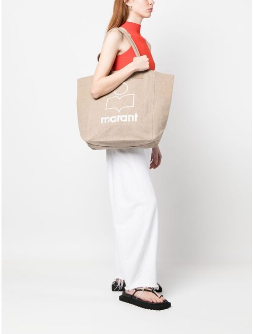 Isabel Marant Yenky Canvas logo tote bag