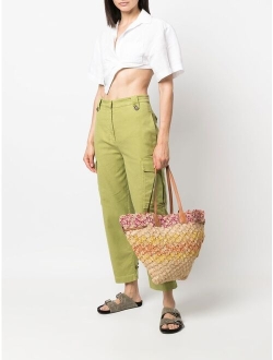 Coiba raffia-embellished tote bag