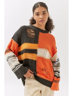 Kurt Distressed Crew Neck Sweater