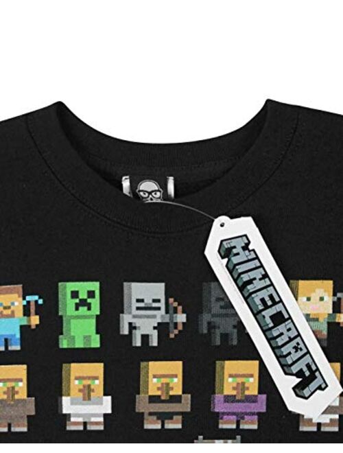 Minecraft Sprites Boy's Black Sweatshirt