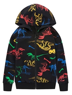 TLAENSON Kids Dinosaur Hoodies for Boys Girls Pullover Hooded Toddler Sweatshirt