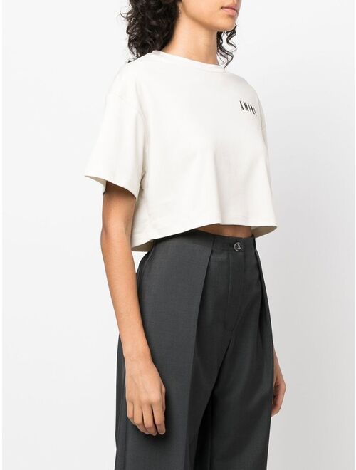 AMIRI logo-print cropped T-shirt