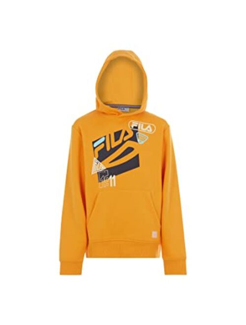 Fila Heritage Unisex Boys and Girls Kids Hooded Brushed Fleece Sweatshirt With Hood Kids Clothes