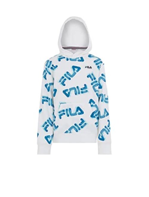 Fila Heritage Unisex Boys and Girls Kids Hooded Brushed Fleece Sweatshirt With Hood Kids Clothes