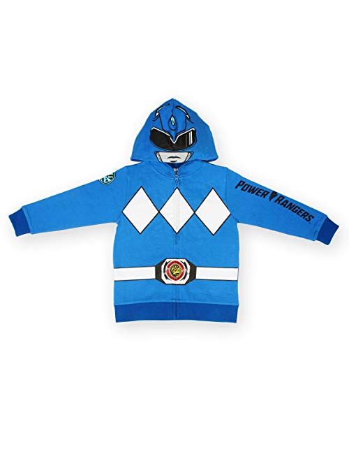 Hasbro Power Rangers Boys Zip Up Hoodie for Little Kids Blue/Red