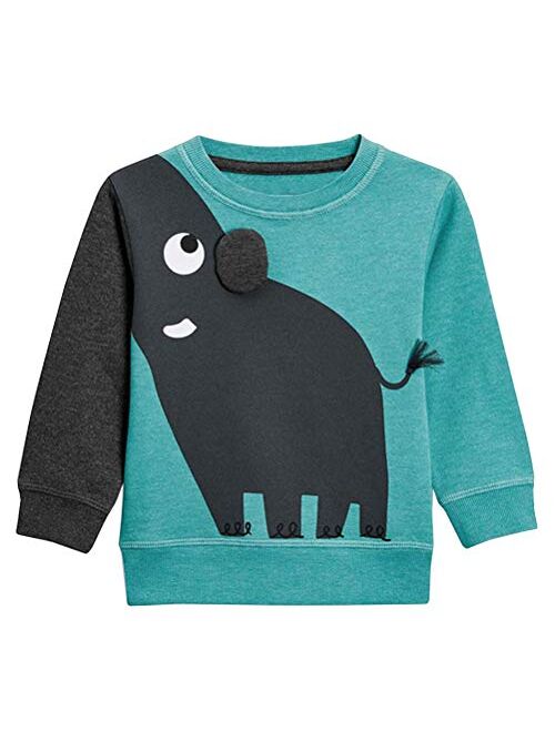 BTGIXSF Little Boys Cotton Crewneck Cartoon Long Sleeve Pullover Sweatshirts Tops