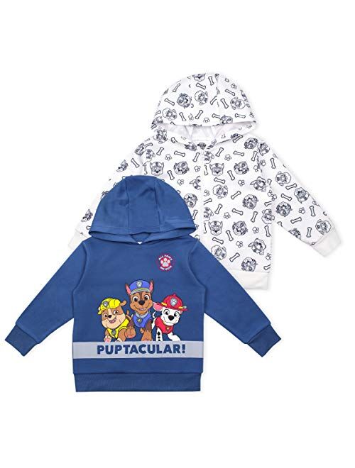 Nickelodeon Paw Patrol Boys' 2 Pack Hooded Sweatshirt for Toddler and Little Kids Navy/Grey or Navy/White