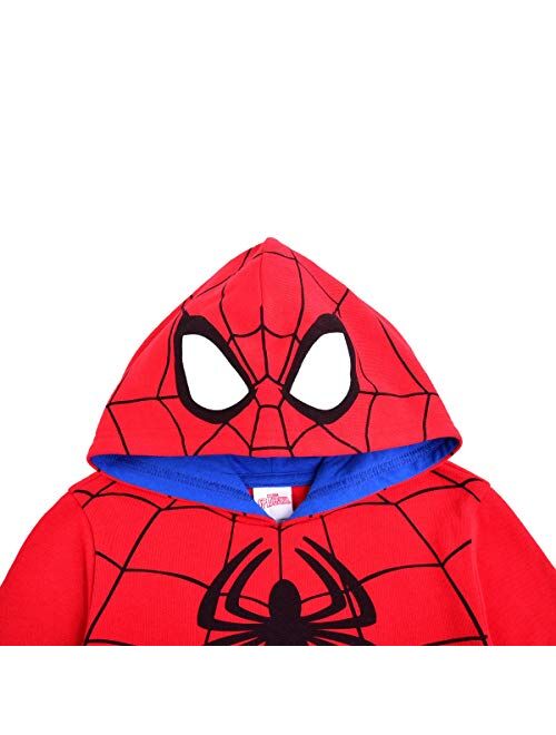 Marvel Spiderman or Hulk Boys Hoodie for Toddler, Little and Big Kids Red or Green