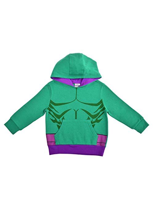 Marvel Spiderman or Hulk Boys Hoodie for Toddler, Little and Big Kids Red or Green