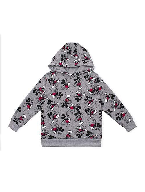 Disney Mickey Mouse Boys 2 Pack Hoodie for Toddler and Little Kids Grey/Black/Red