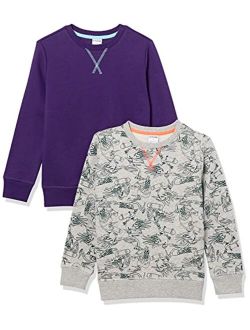 Boys and Toddlers' Fleece Crew Sweatshirts, Pack of 2