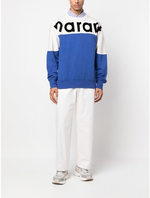 Isabel Marant logo-print colour-block sweatshirt