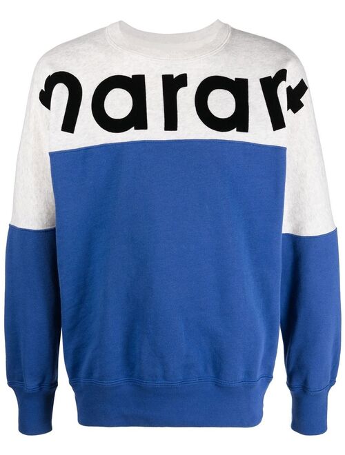 Isabel Marant logo-print colour-block sweatshirt