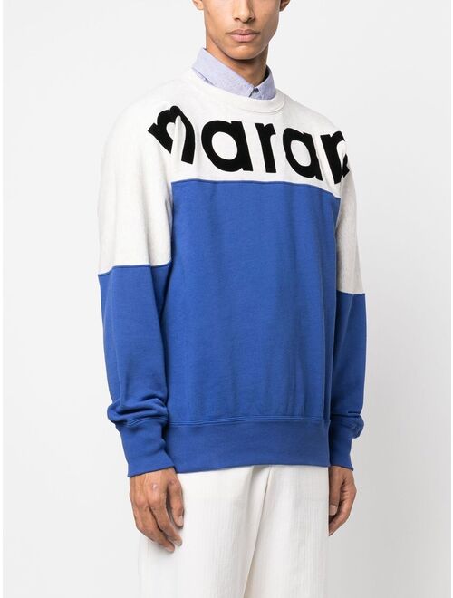 Isabel Marant logo-print colour-block sweatshirt