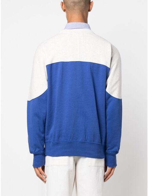 Isabel Marant logo-print colour-block sweatshirt