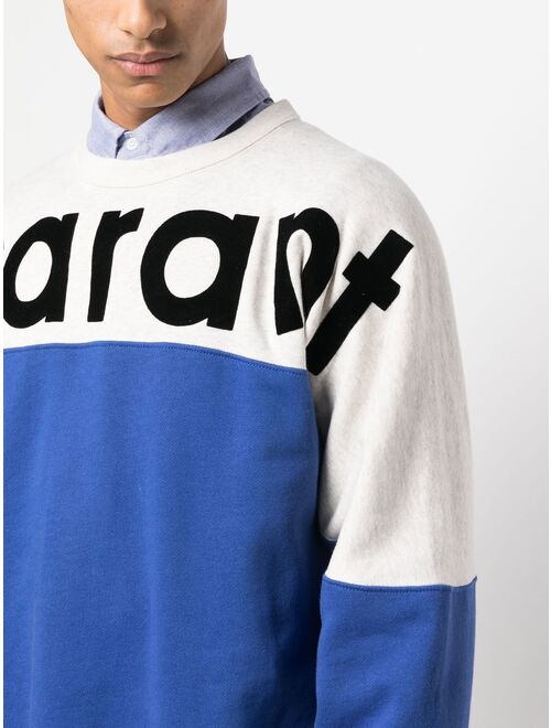 Isabel Marant logo-print colour-block sweatshirt