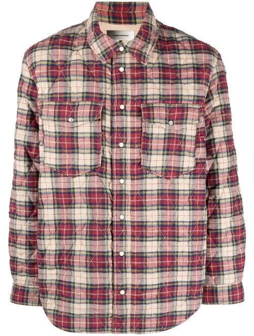 Isabel Marant checked quilted cotton shirt