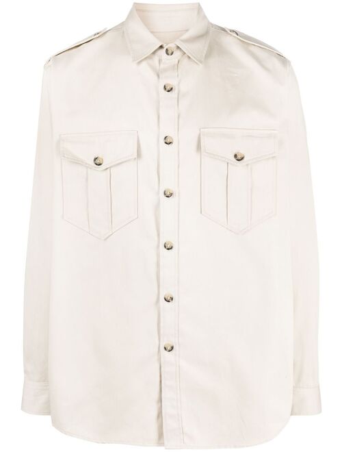 Isabel Marant logo-embroidery cotton shirt